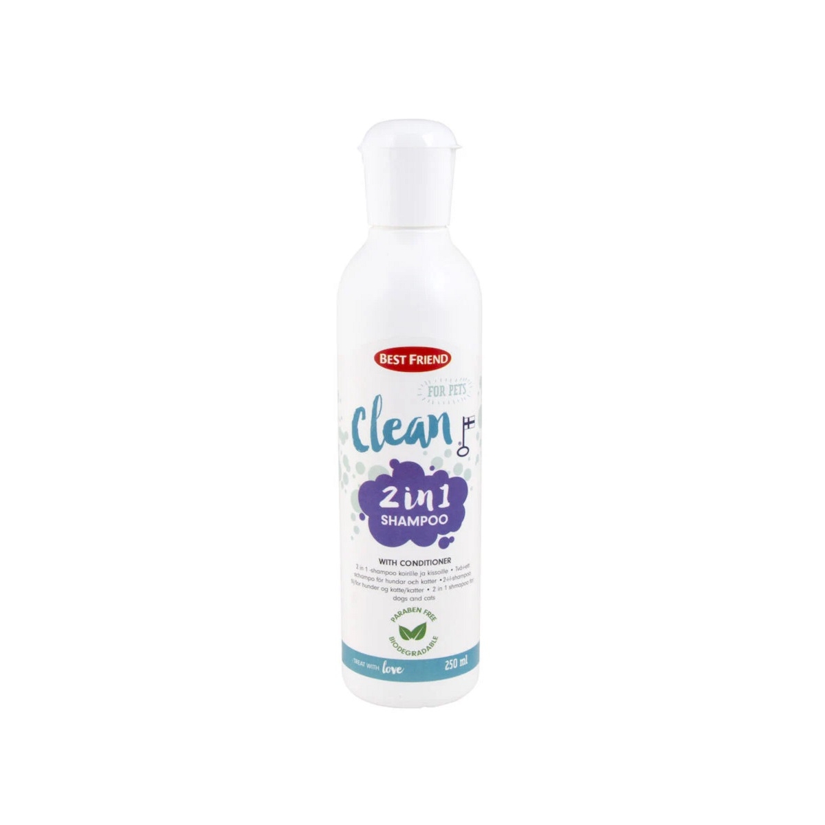 Best Friend Gear 2in1 šampūnas šunims ir katėms, 250 ml - 