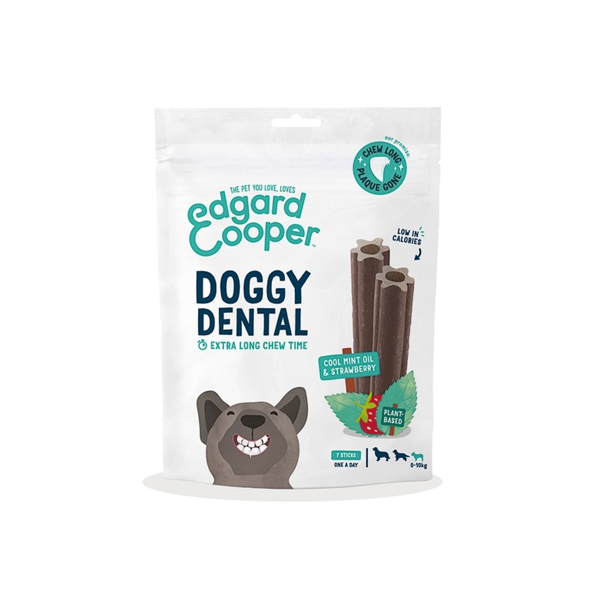 Edgard Cooper Dental lazdelės su braškėmis ir mėta, S, 105 g -  1