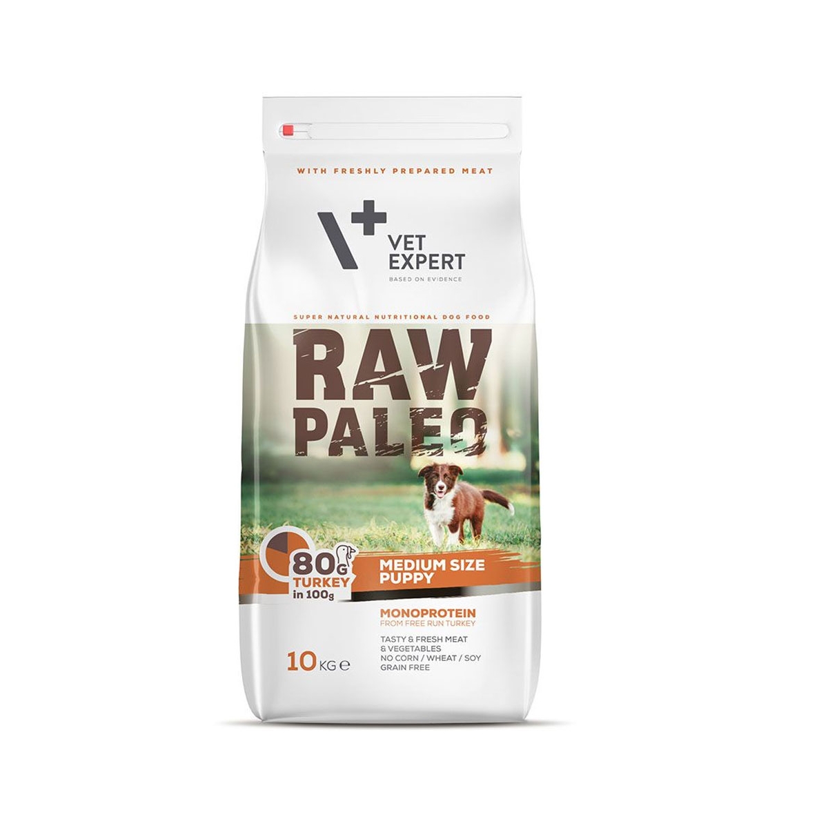 Raw Paleo Puppy Medium sausas maistas šuniukams su kalakutiena, 10 kg - 