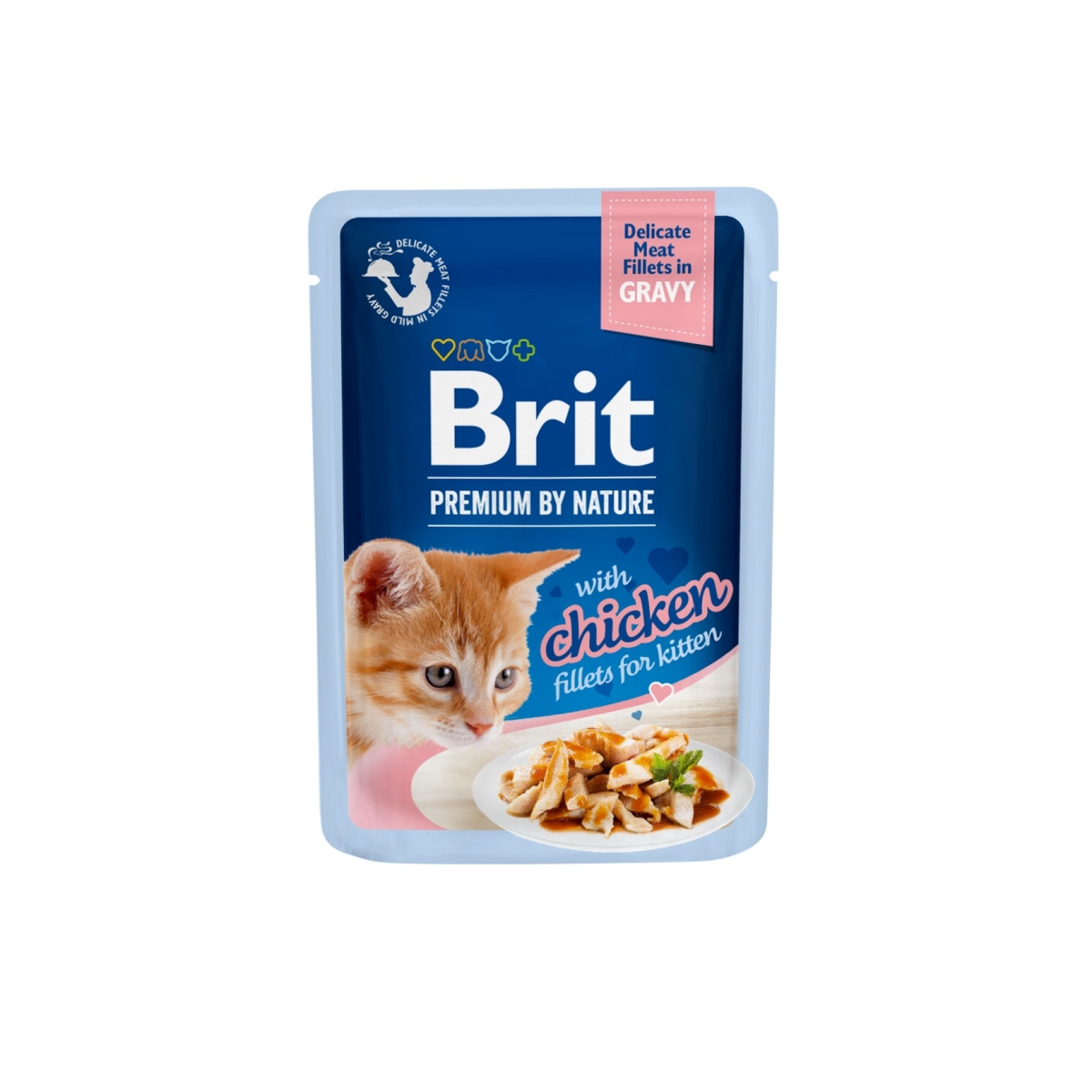 Brit Premium delicate konservai kačiukams su vištiena 85g - 