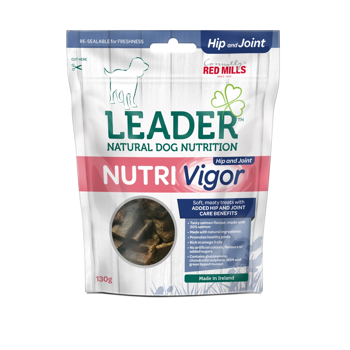 Leader Nutri Vigor Hip/Joint skanėstas šunims lašiša, 130 g - 