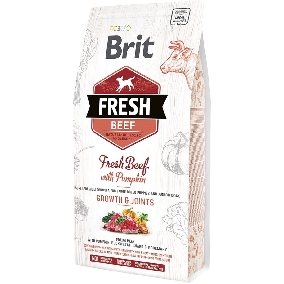 Brit Fresh sausas maistas šuniukams su jaut., 2,5kg - 