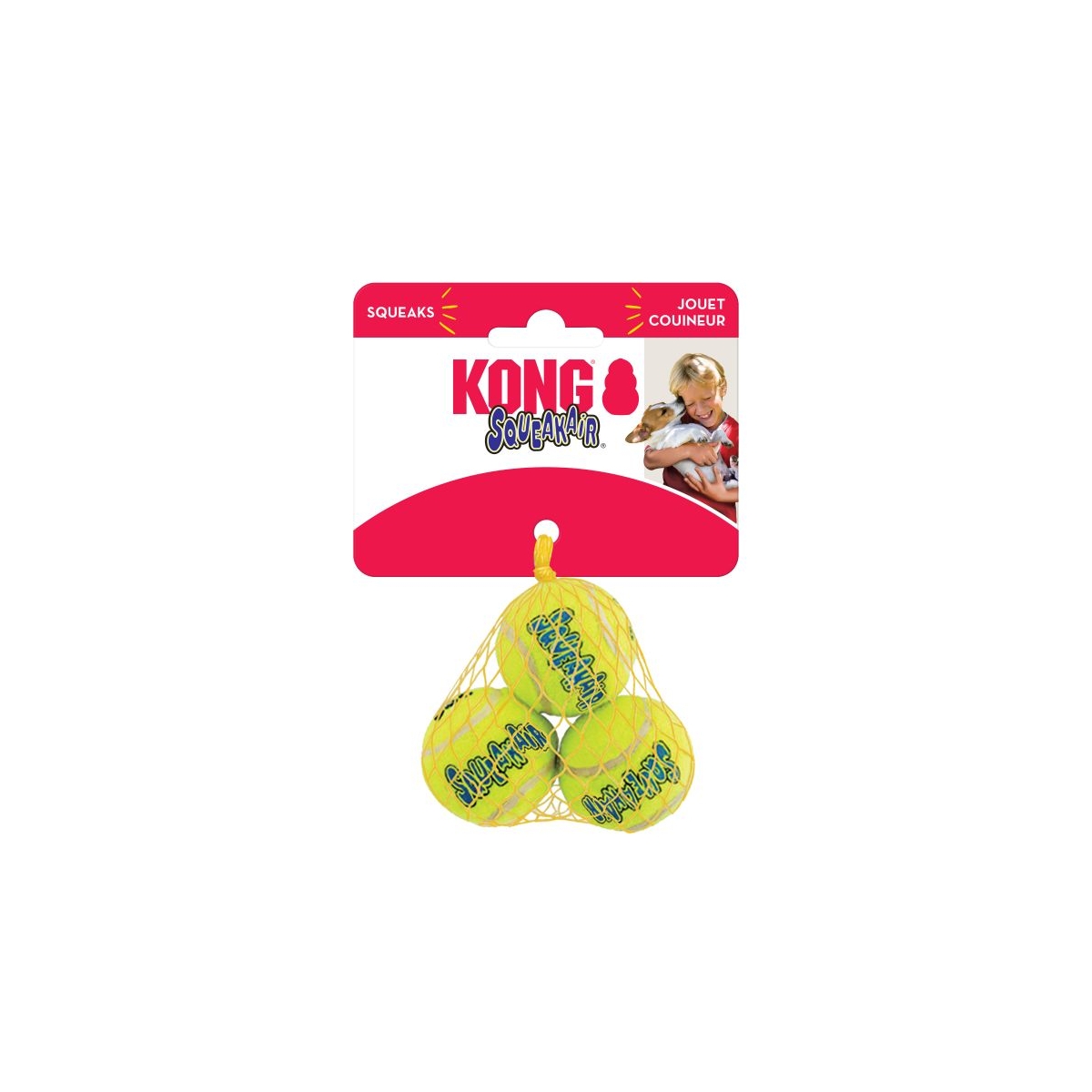 KONG SqueakAir Ball cypsintys žaislai, 4cm, 3vnt -  1