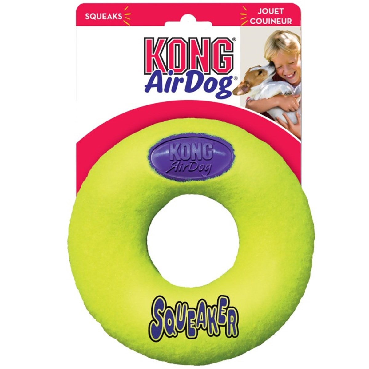 KONG Airdog Squeaker Donut spurgos formos žaislas šunims, L dydžio -  1