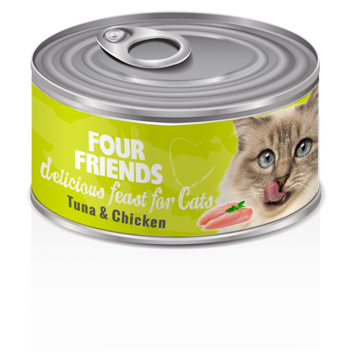 Four Friends konservai katėms, tunas ir vištiena, 85 g - 