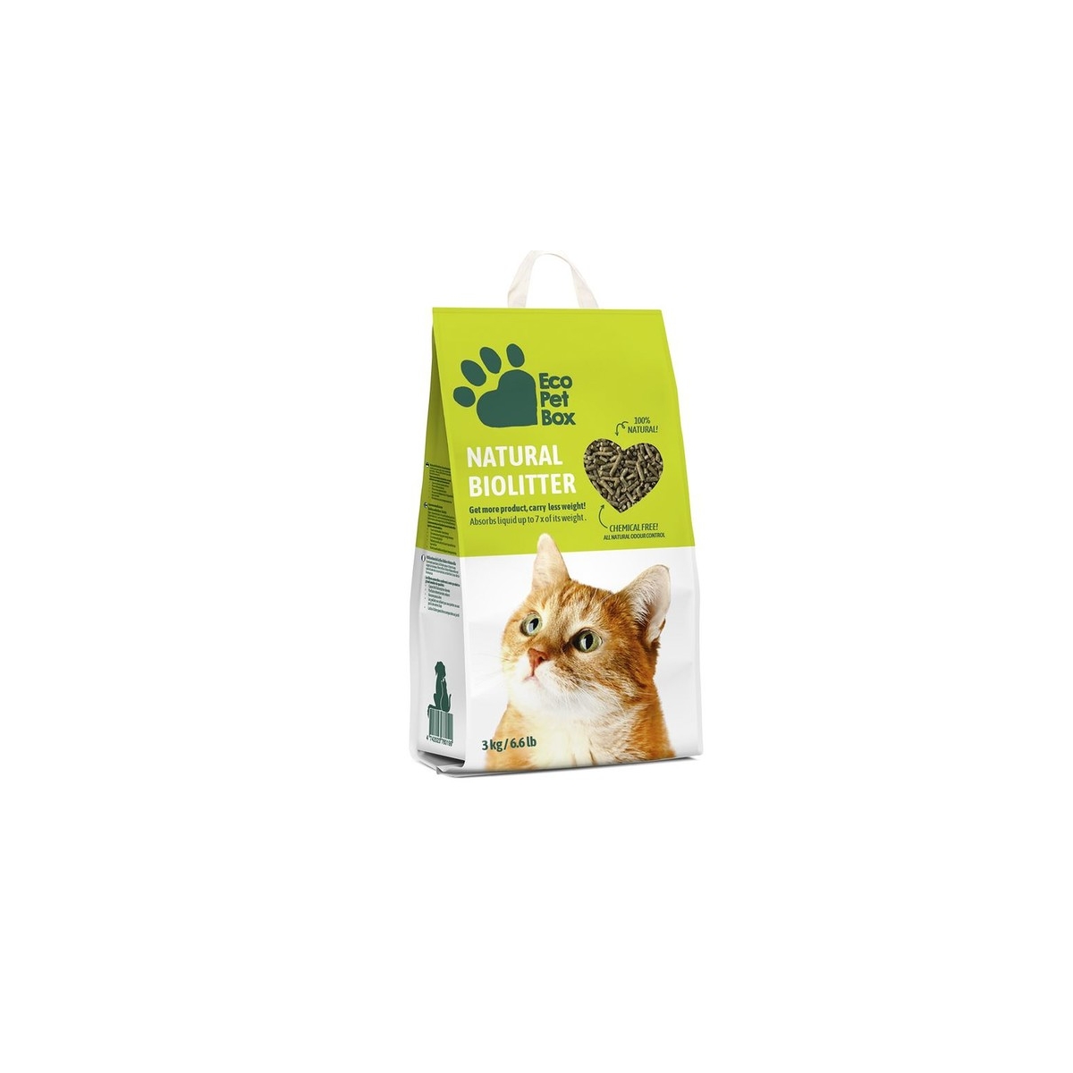 Eco Pet Box natūralus kraikas katėms, 3 kg -  1