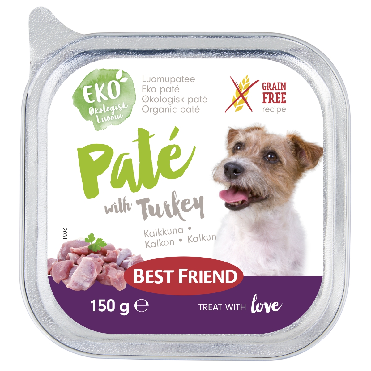 Best Friend kalakutienos paštetas be grūdų, 150 g - 