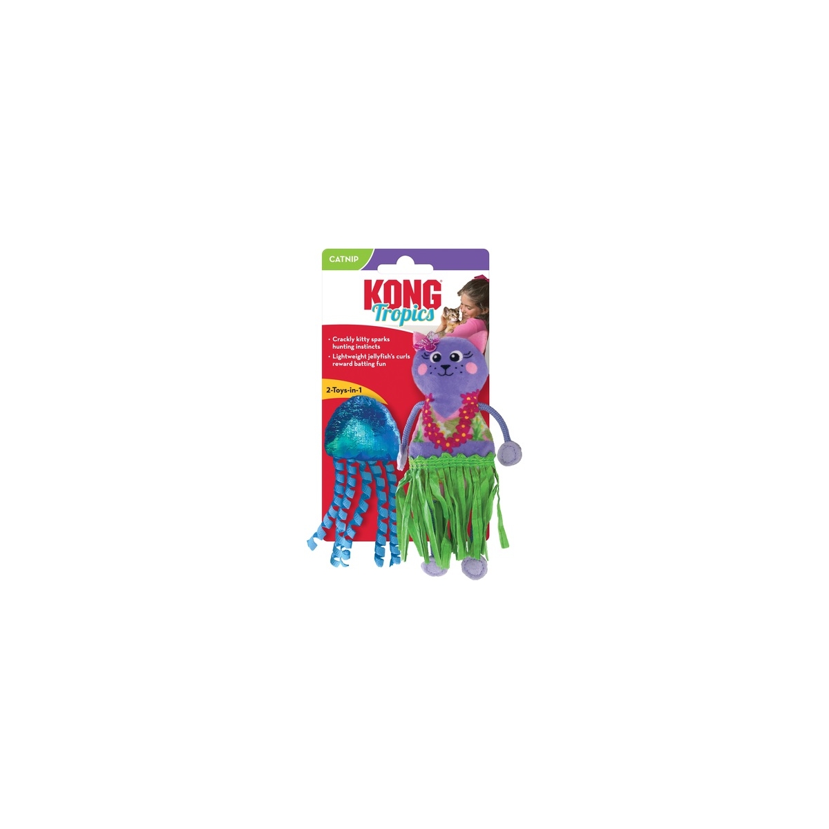 KONG Tropics Hula 2in1 žaislas katėms -  1