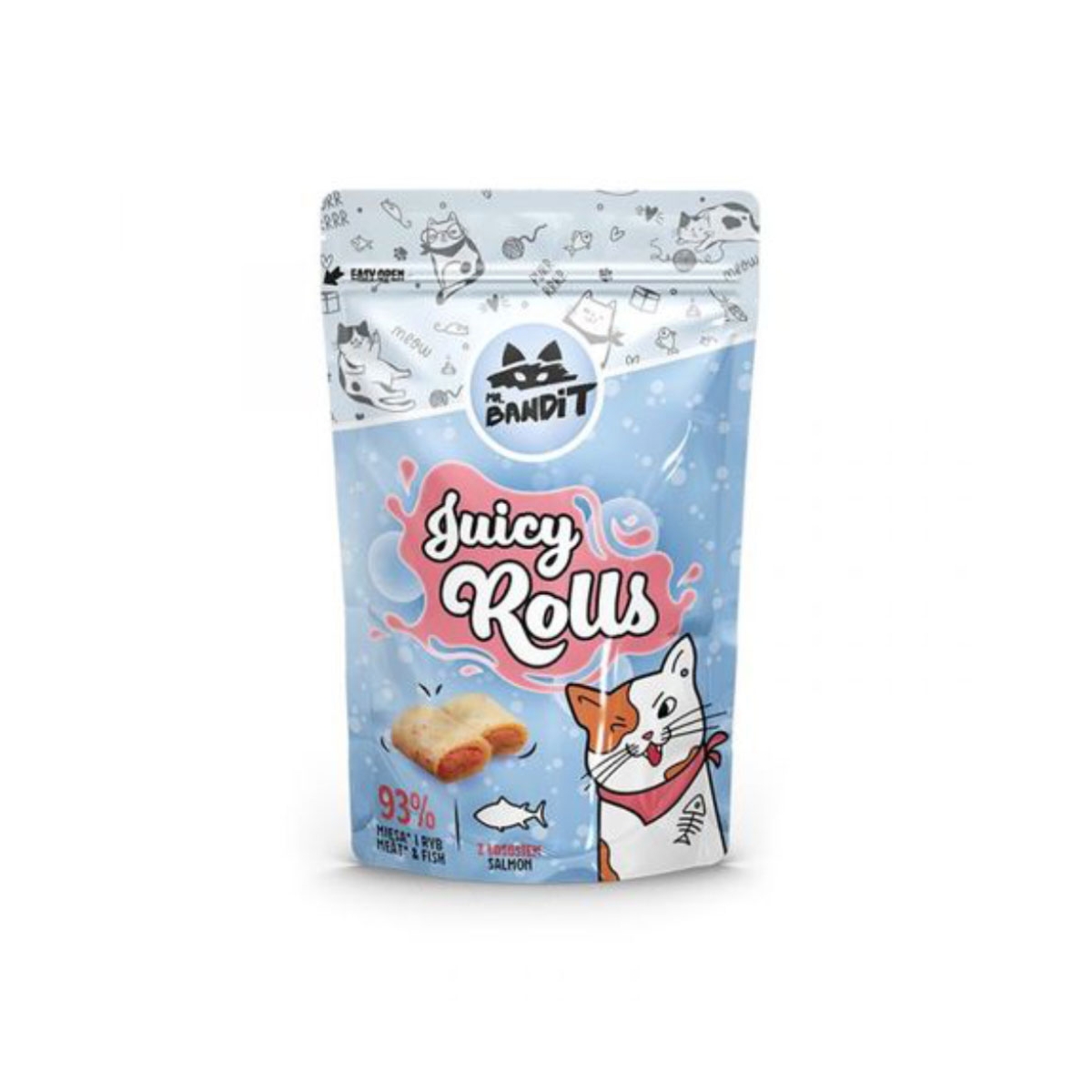 Mr.Bandit Juicy Rolls skanėstai katėms su lašiša, 40g - 