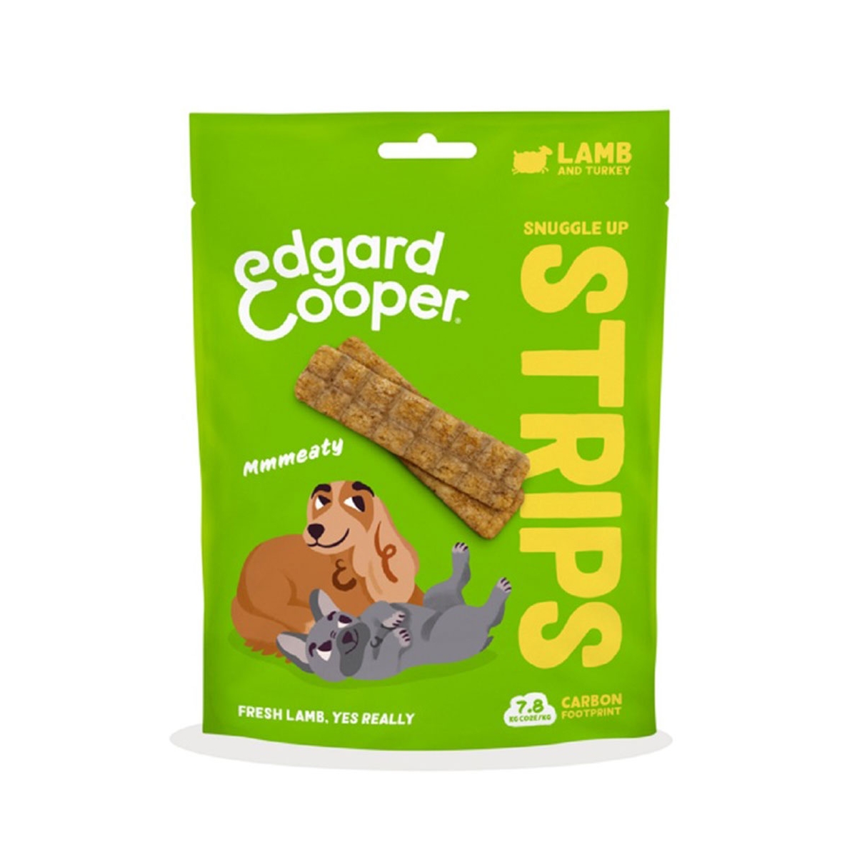 Edgard Cooper Strips skanėstai šunims su ėriena ir kalakutiena, 75g -  1