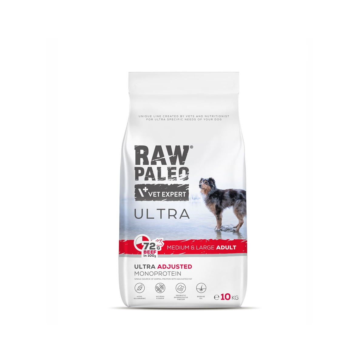 Raw Paleo Ultra adult medium&large maistas šunims su jautiena, 10kg -  1