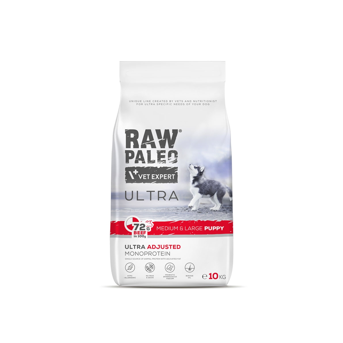 Raw Paleo Ultra puppy medium&large maistas šuniukams su jautiena, 10kg -  1