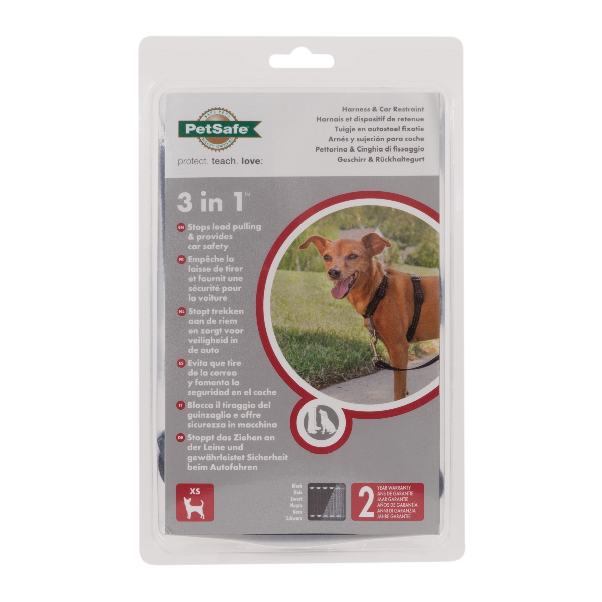 PetSafe 3 in 1 petnešos, juodos, XS dydis -  1