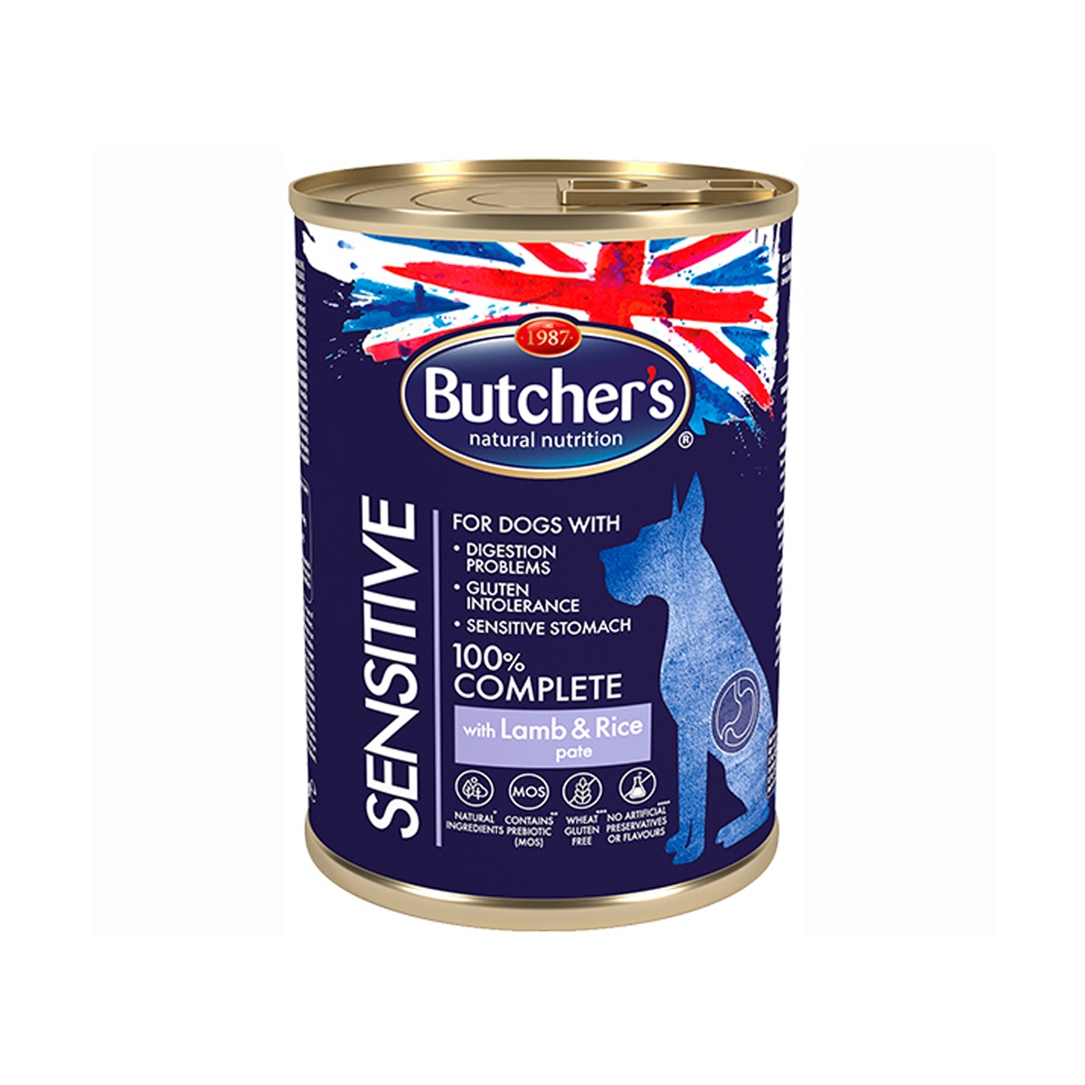 Butcher's Sensitive ėrienos/ryžių paštetas šunims, 390 g - 