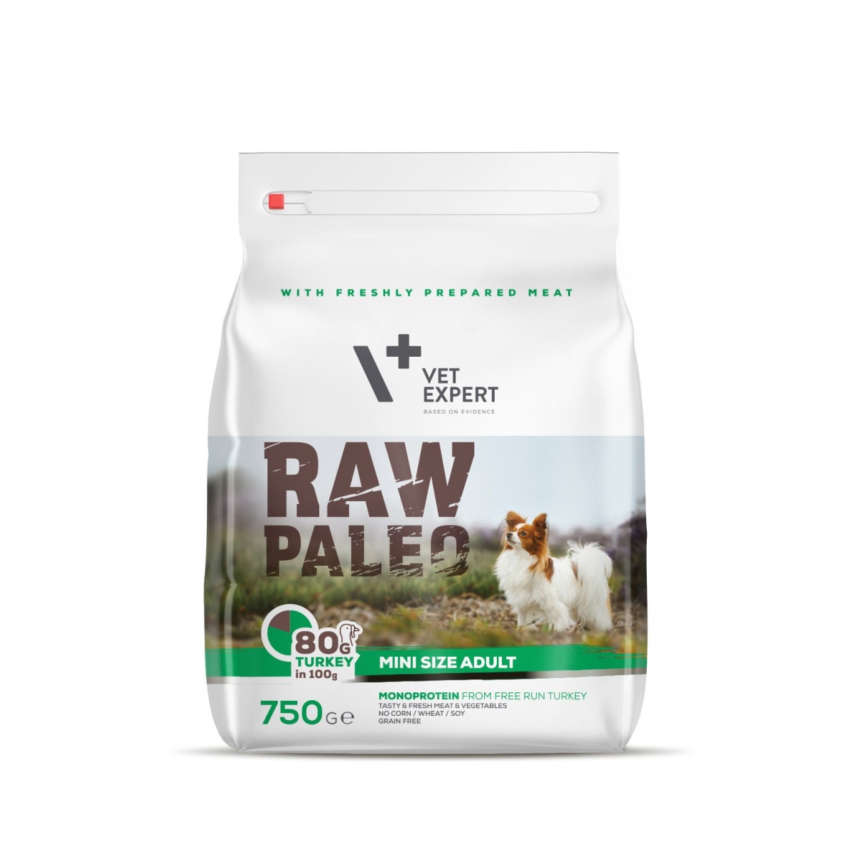 Raw Paleo Adult Mini sausas maistas šunims su kalakutiena, 750 g - 