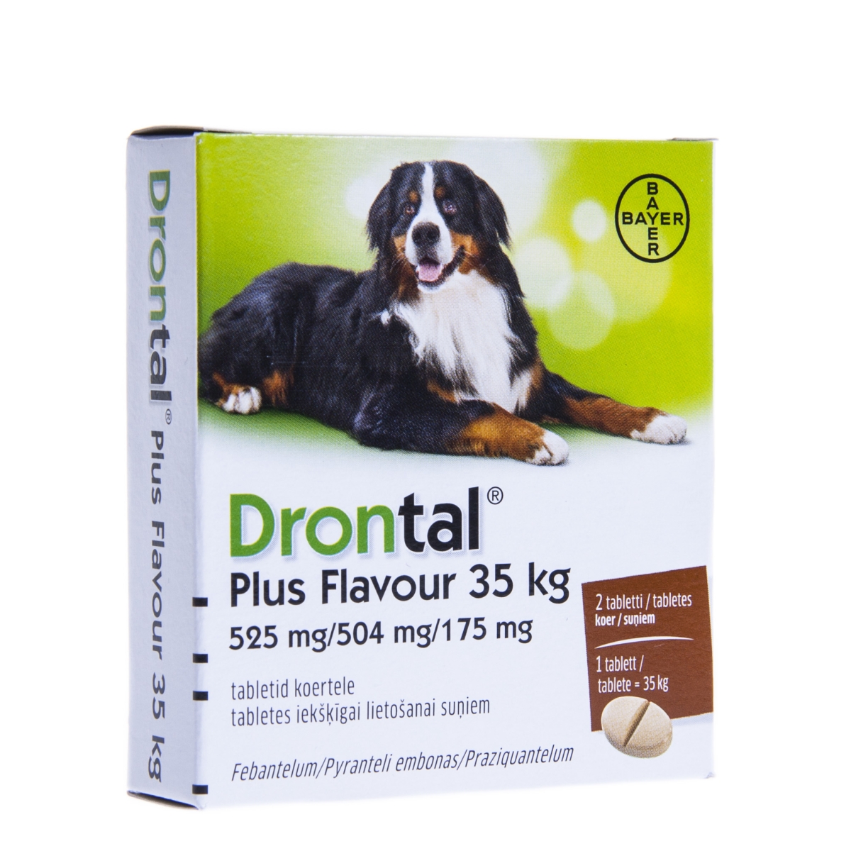 Drontal Plus Favour tabletė šunims nuo kirmėlių, 1 tabl./35 kg svoriui - 