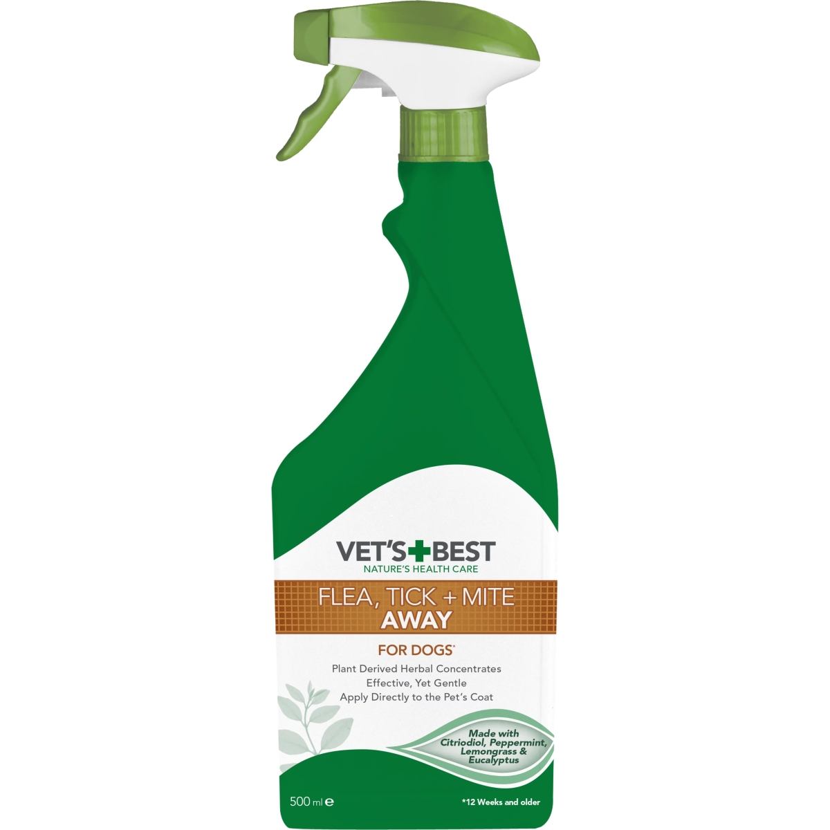 Vet's Best Flea, Tick + Mite Away purškalas šunims nuo parazitų, 500ml