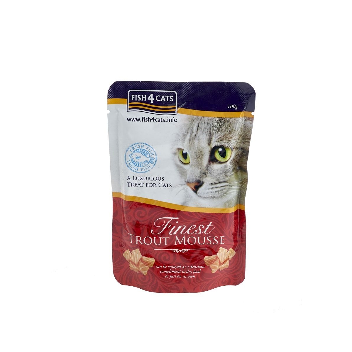 Fish4Cats paštetas katėms su upėtakiu, 100 g - 