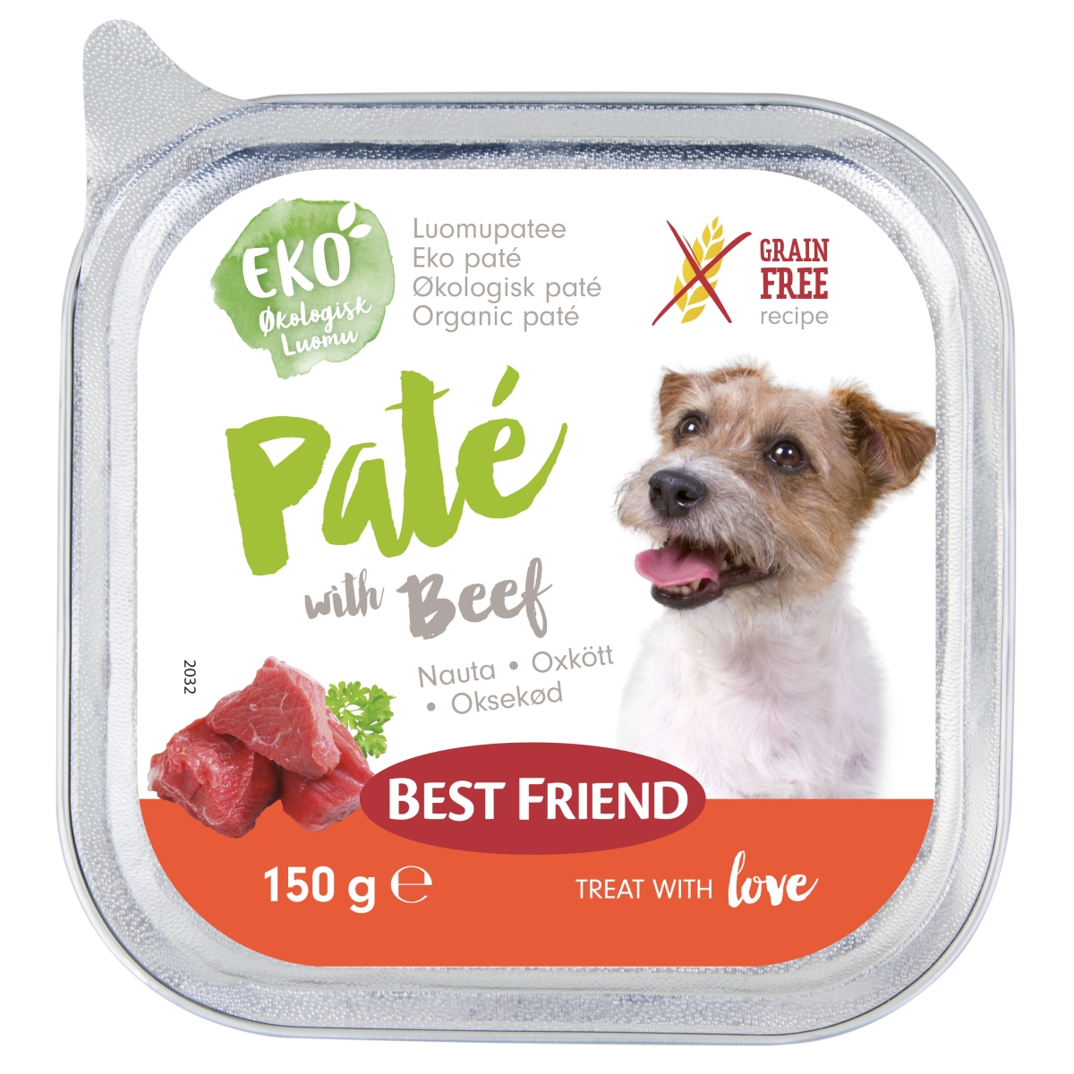 Best Friend jautienos paštetas be grūdų, 150 g - 