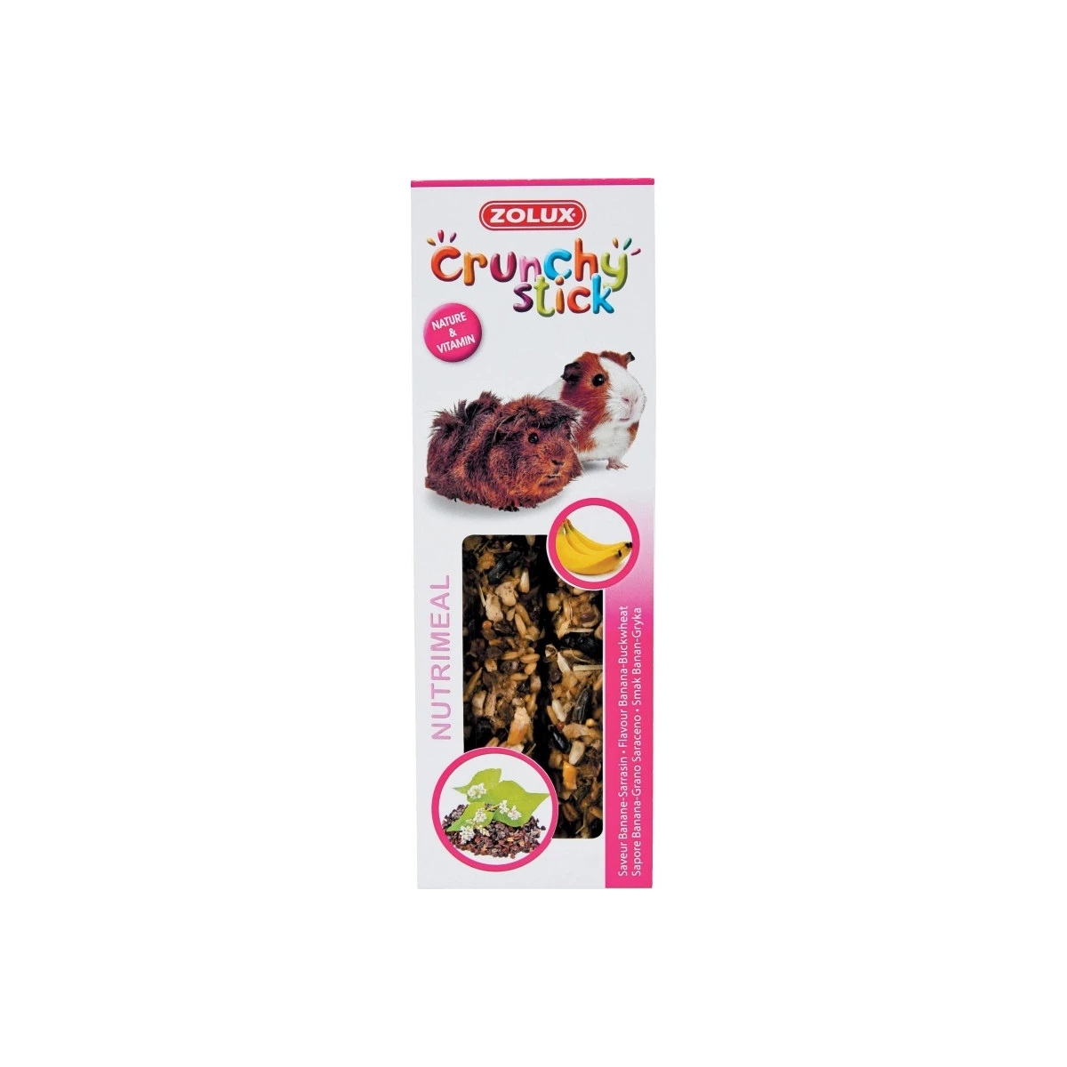 Zolux Crunchy Stick Banana Buckwheat skanėstai jūrų kiaulytėms, 115g -  1