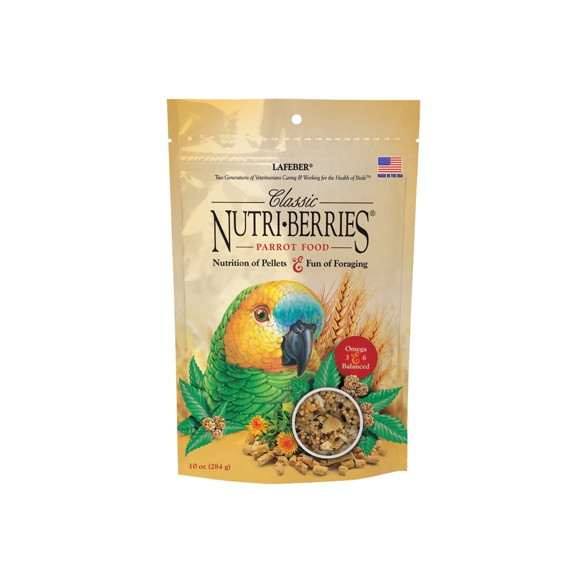 Nutri-Berries Classic maistas įvairioms papūgoms, 284 g -  1