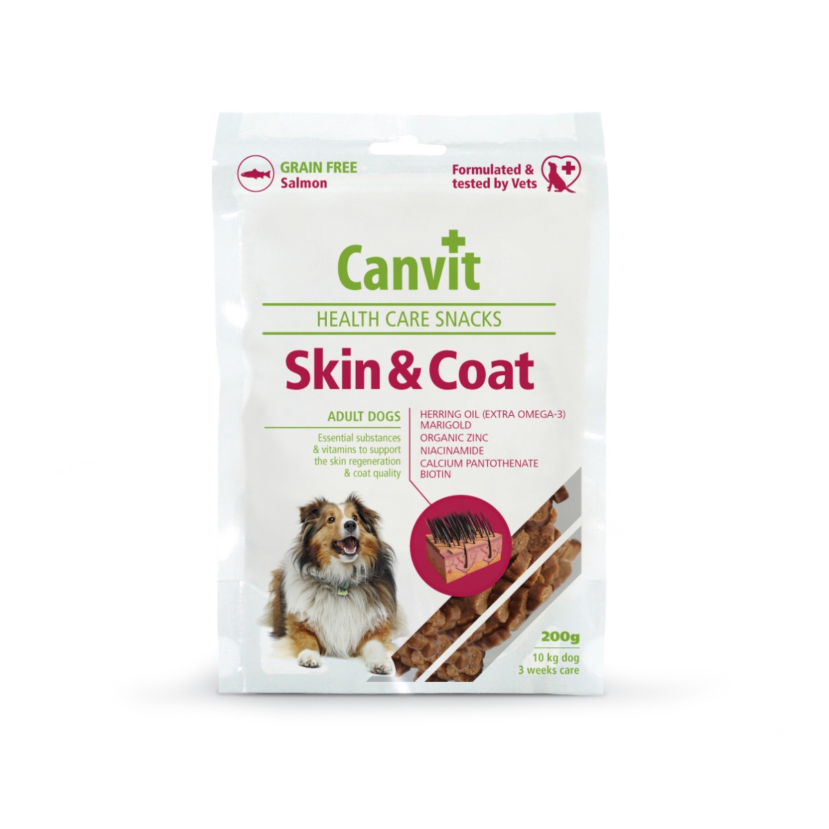 Canvit skin & coat skanėstas šunims 200g - 