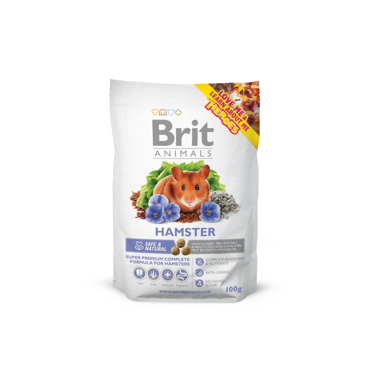 Brit Animals hamster maistas žiurkėnams 100g - 