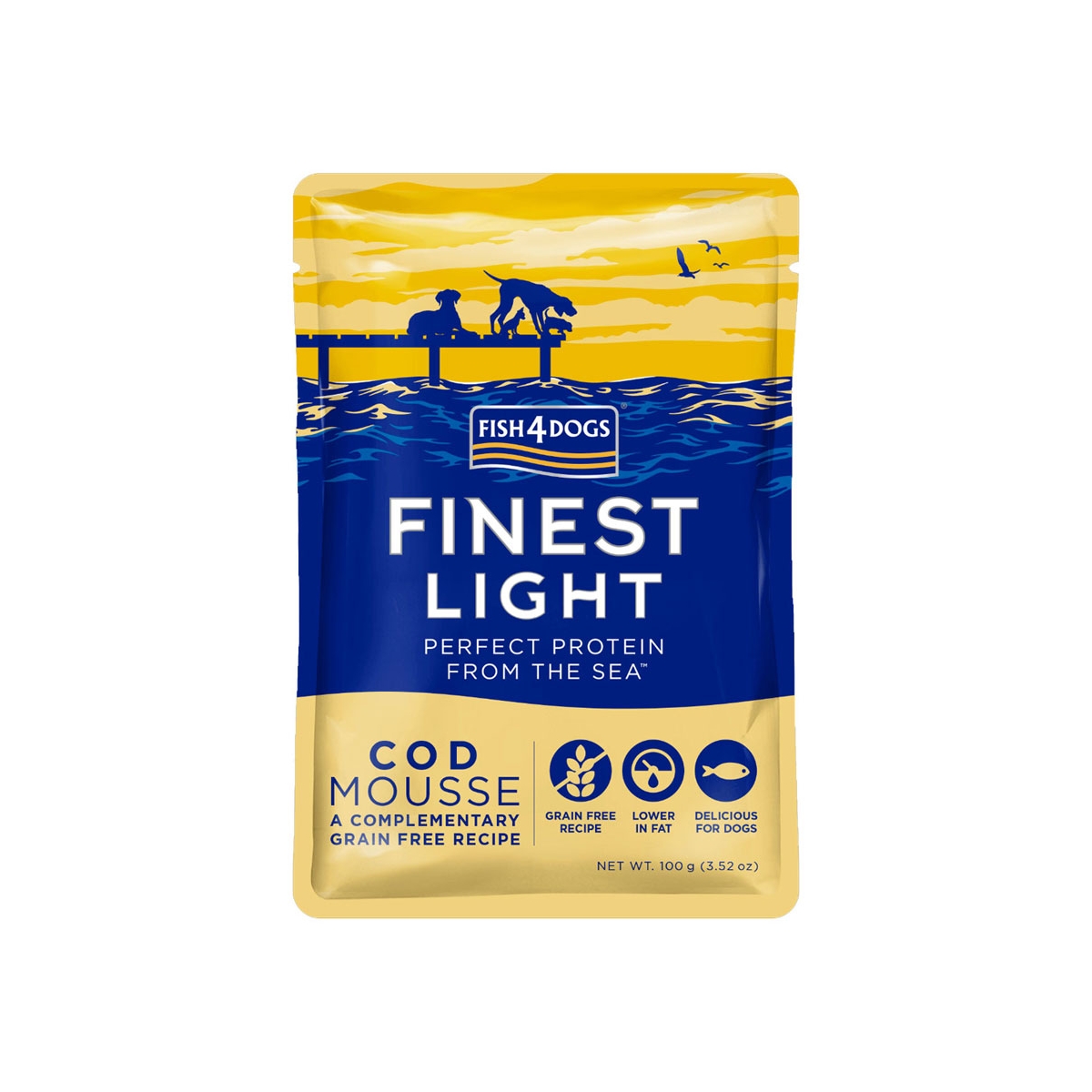 Fish4Dogs Finest Light paštetas šunims su menke, 100 g