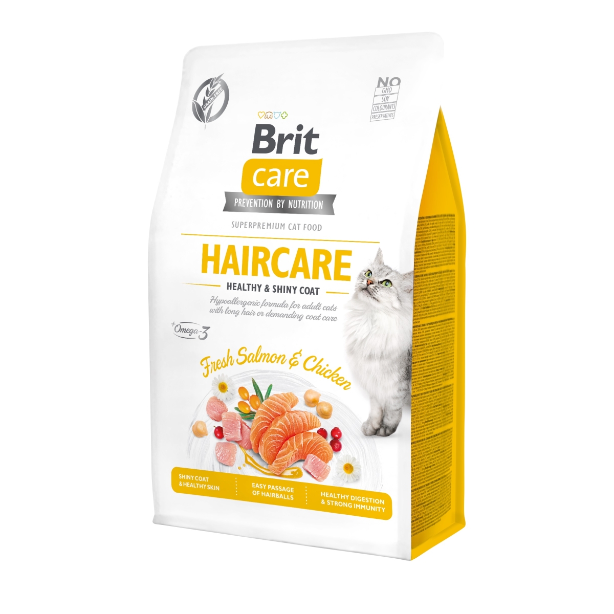 Brit Care Haircare Healthy&Shiny Coat maistas katėms, 400 g - 