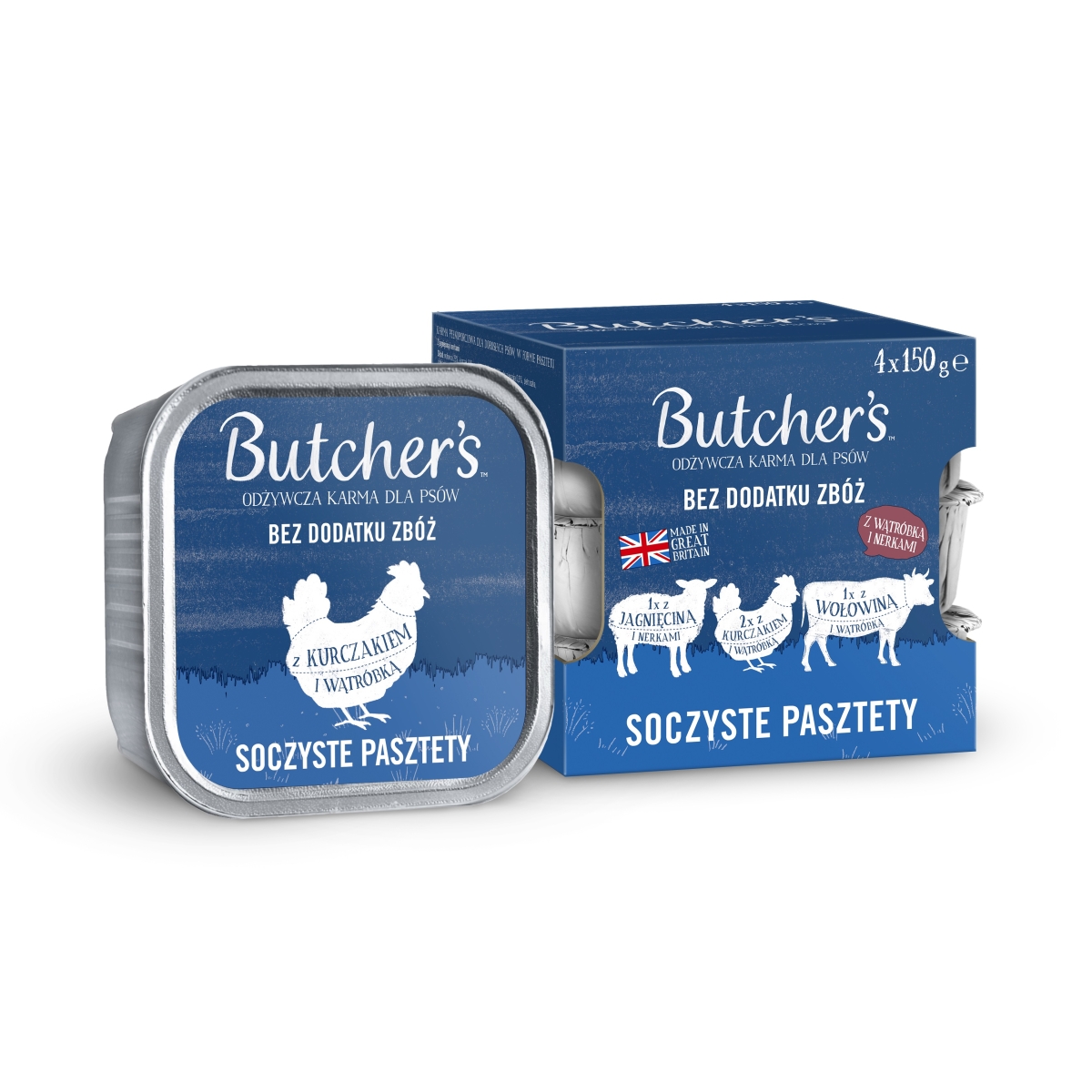 Butcher's konservų rinkinys šunims su ėriena/višt/jaut., 4x150 g - 