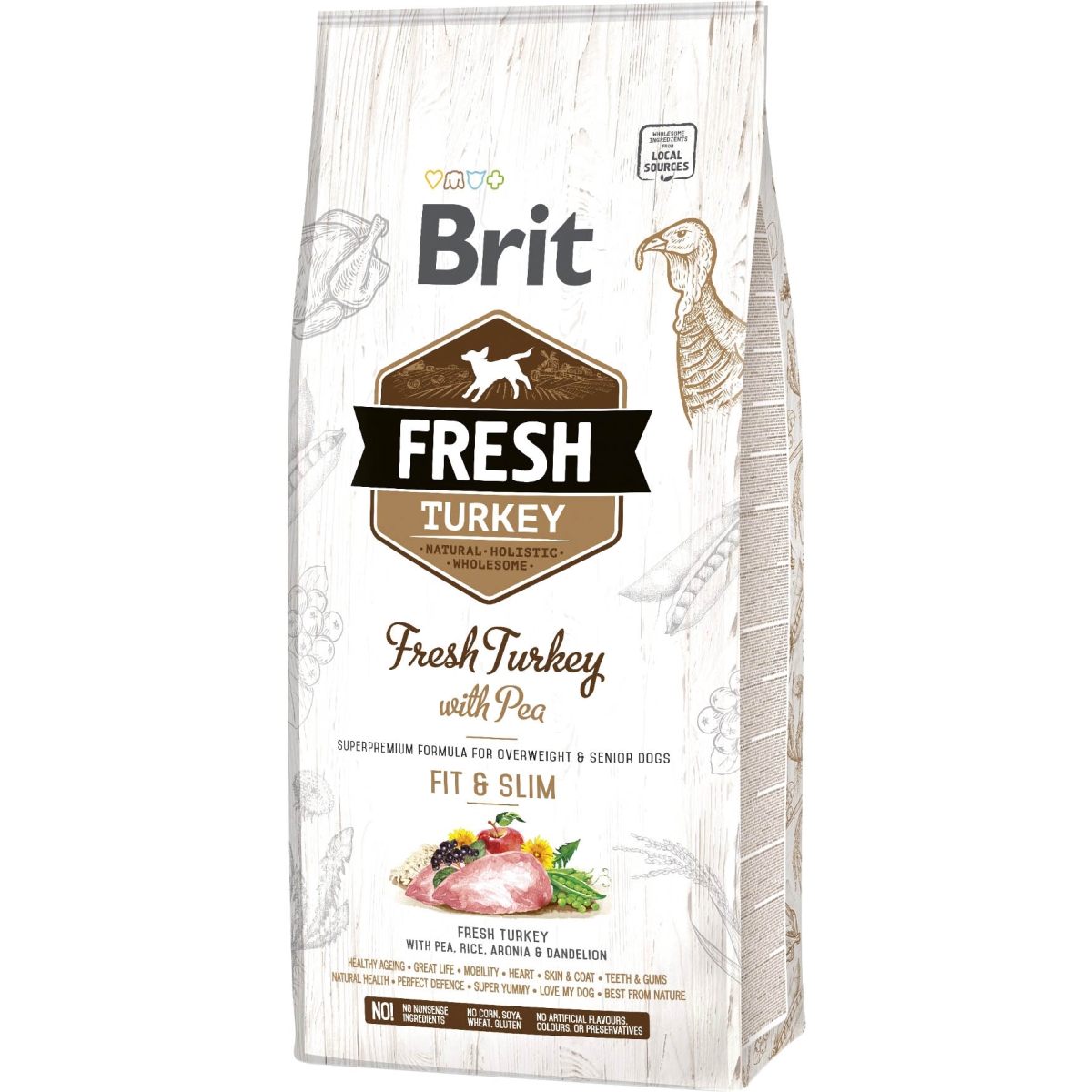 Brit Fresh light fit&slim maistas šunims 12kg - 