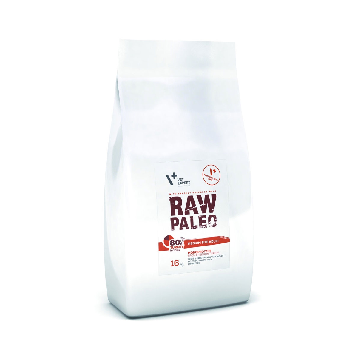 Raw Paleo Adult Medium sausas maistas šunims su kalakut. 16kg - 