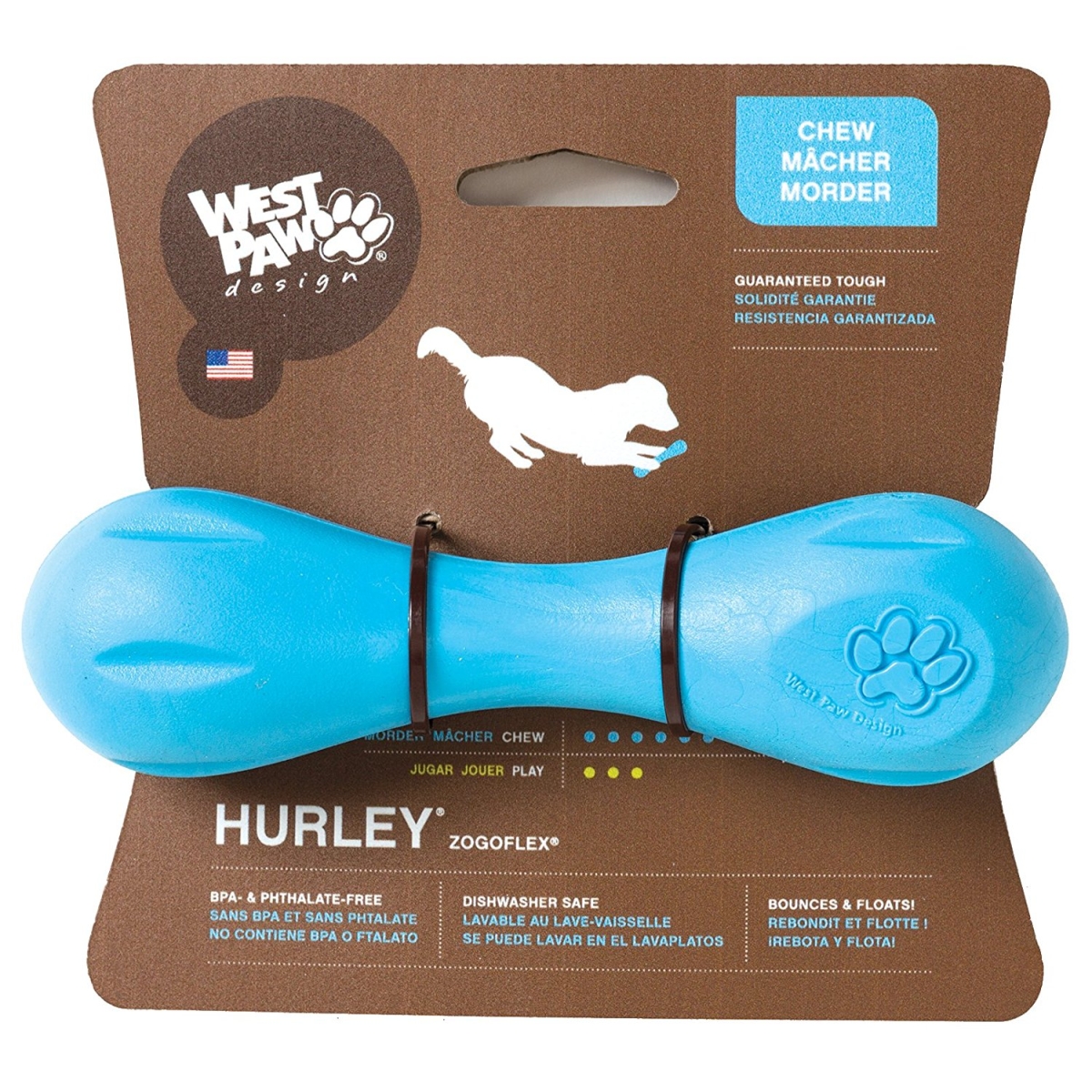 Zogoflex Hurley guminis žaislas šunims, mėlynas S 11, 5 cm - 