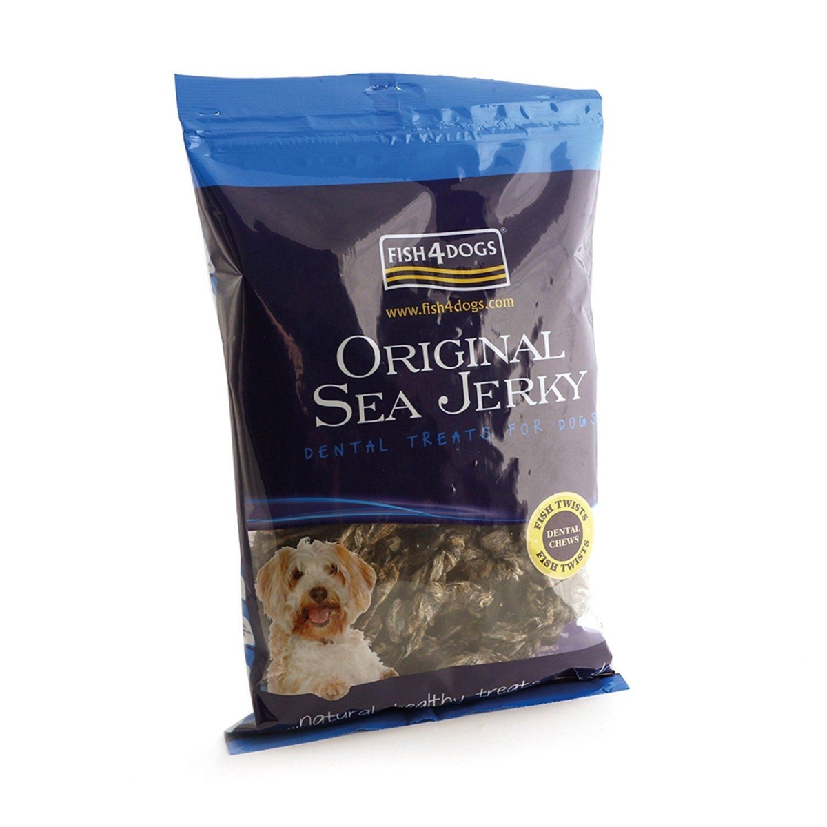 Fish4Dogs sea jerky squares skanėstas 100% žuvies oda 100 g - 