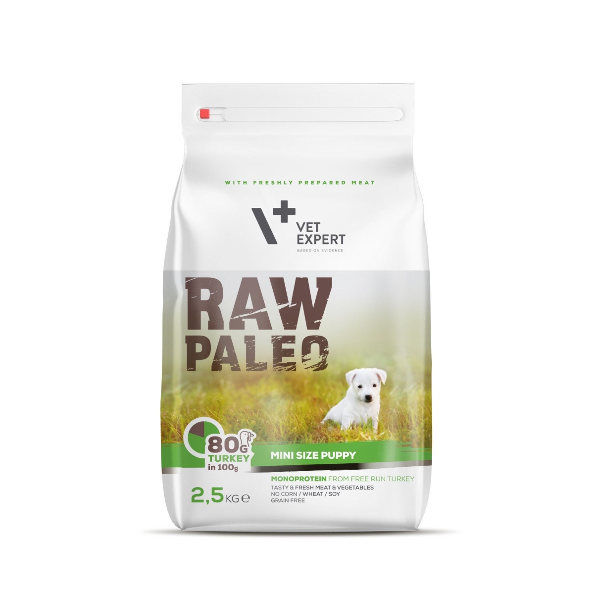 Raw Paleo Puppy Mini sausas maistas šuniukams su kalakutiena, 2,5 kg - 