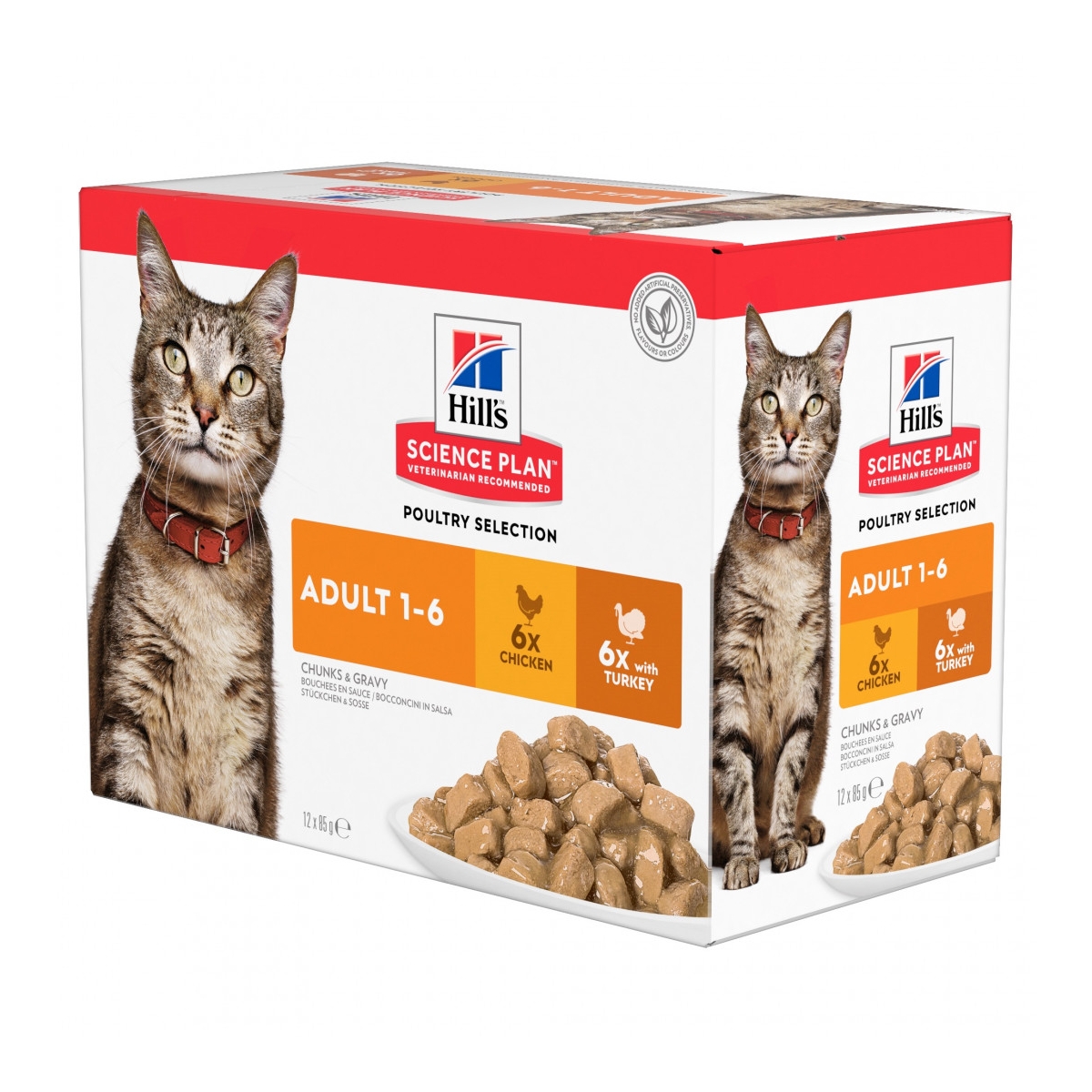 SP Feline Adult Multipack Chicken/Turkey 12 X 85 g guliašai - 