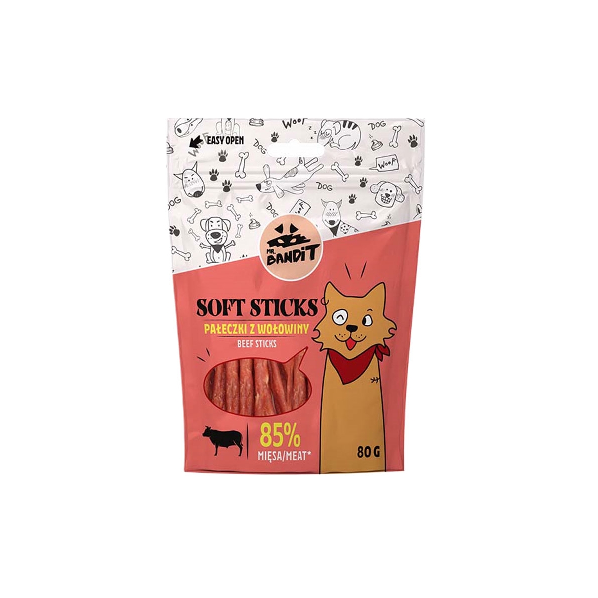 Mr. Bandit Soft Sticks jautienos lazdelės šunims, 80 g - 