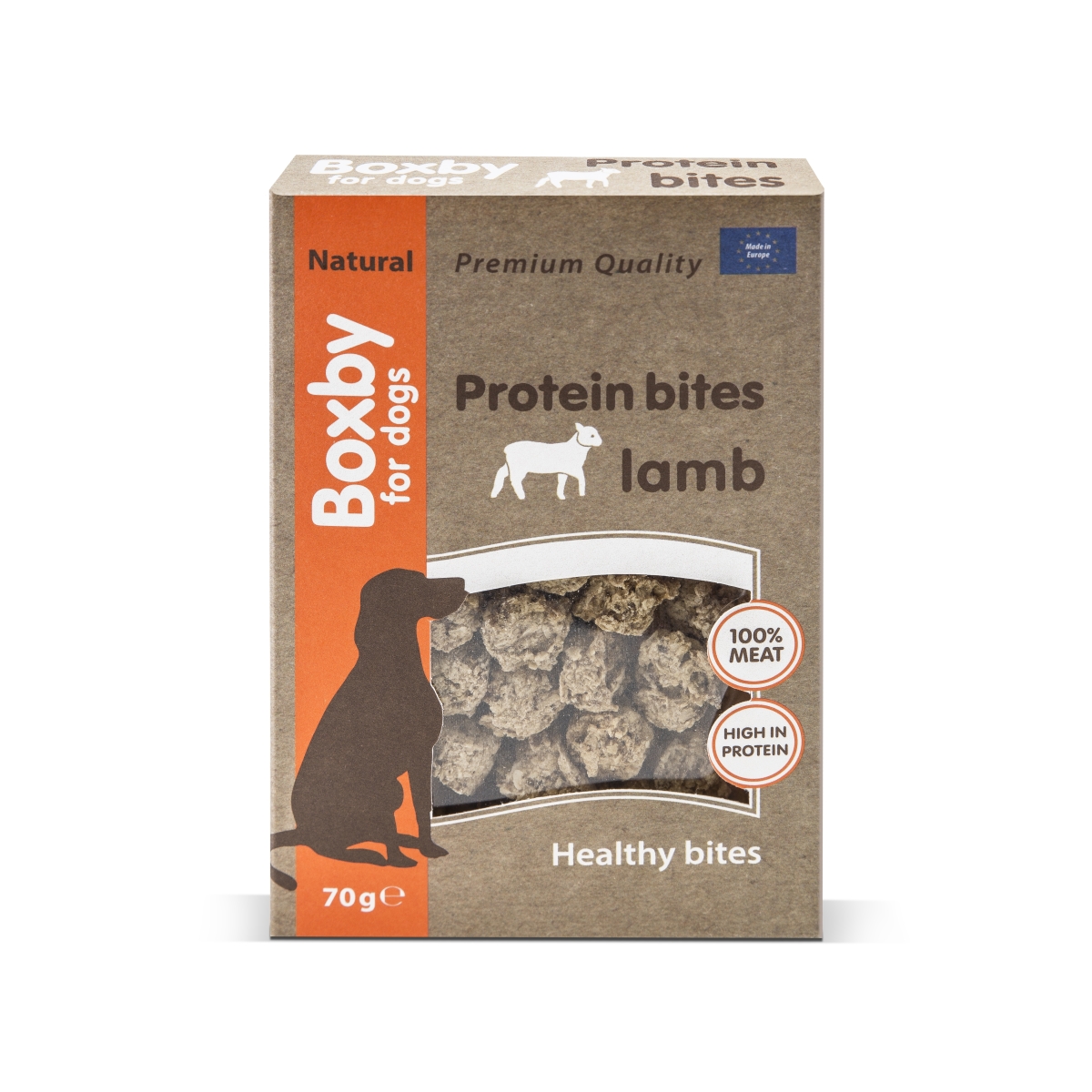 Boxby Protein Bites skanėstas šunims su ėriena, 70 g - 