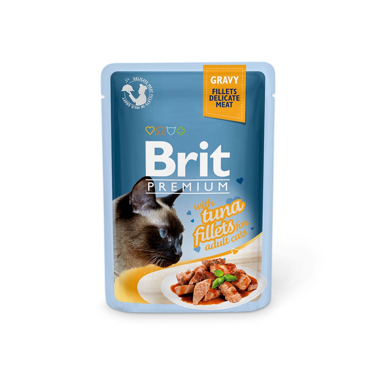 Brit Premium Delicate Tuna in Gravy  konservai katėms su tunu, 85 g - 