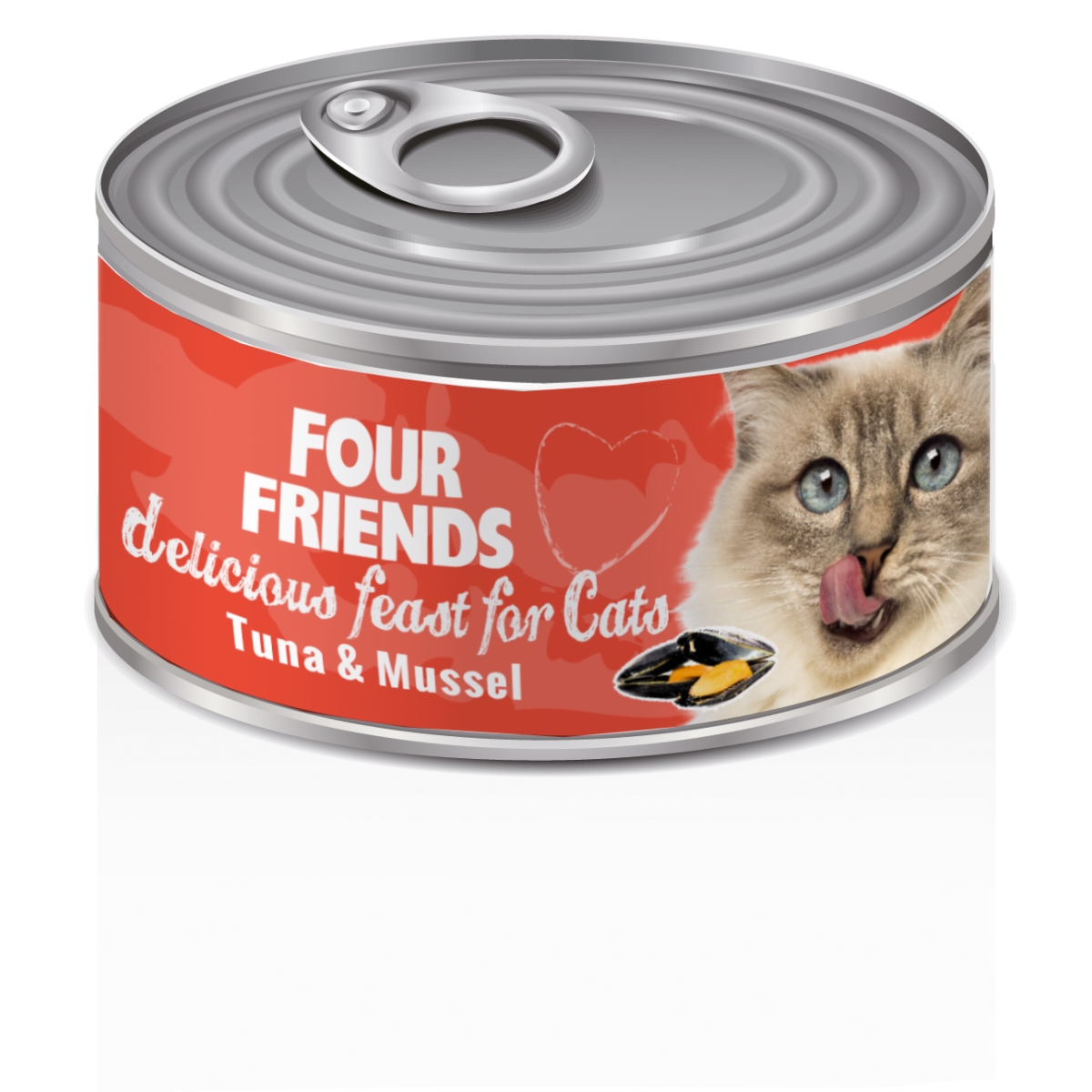 Four Friends konservai katėms, tunas ir midijos 85 g - 