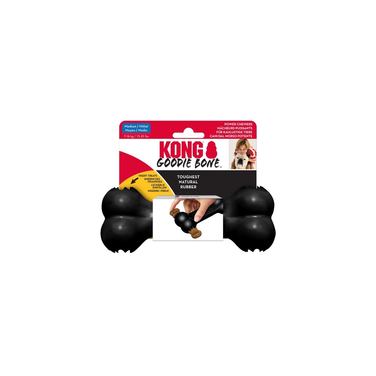 KONG Extreme Goodie Bone žaislas šunims, M dydžio, 18 cm -  1