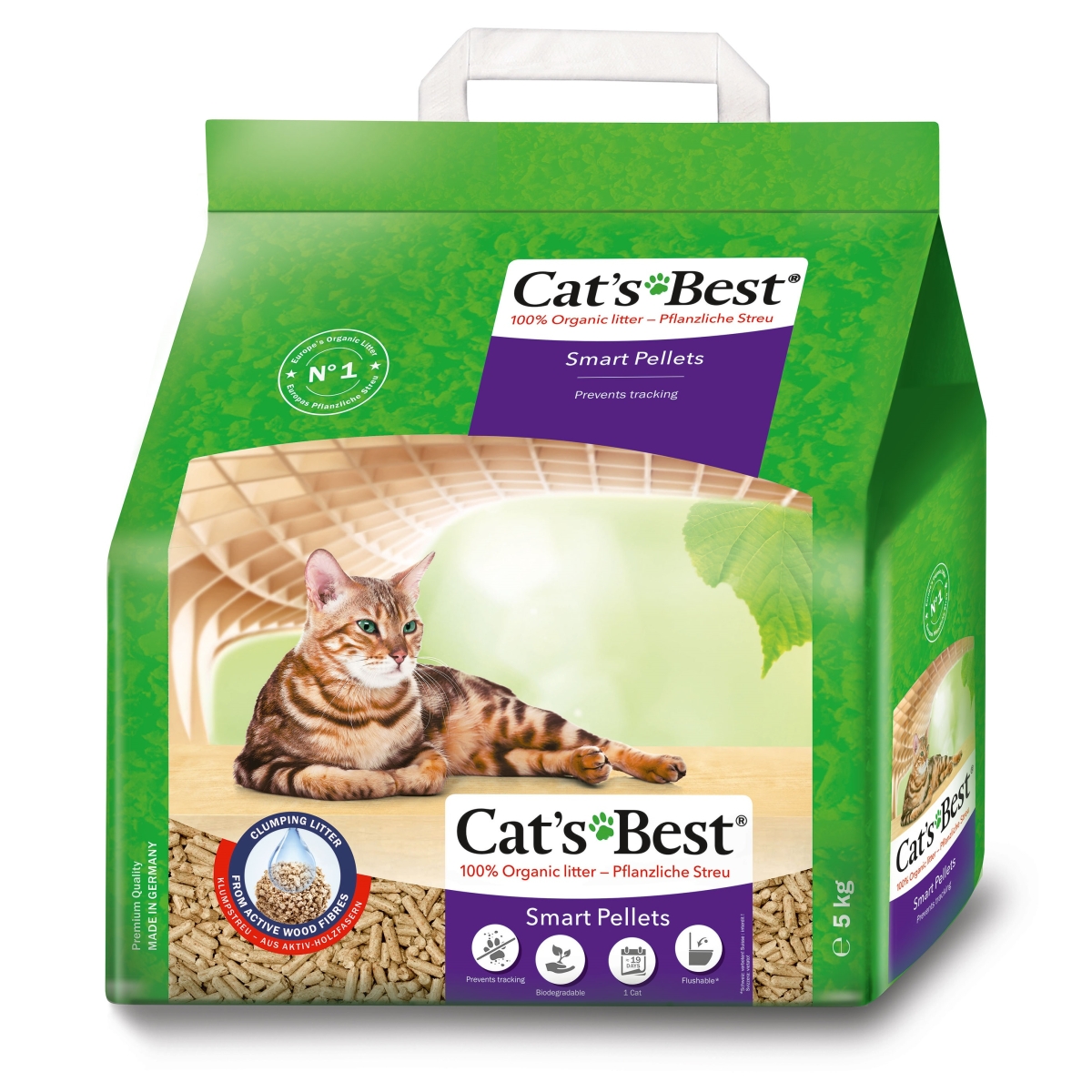 Cat's Best Smart Pellets kraikas katėms, 10 L, 5 kg -  1