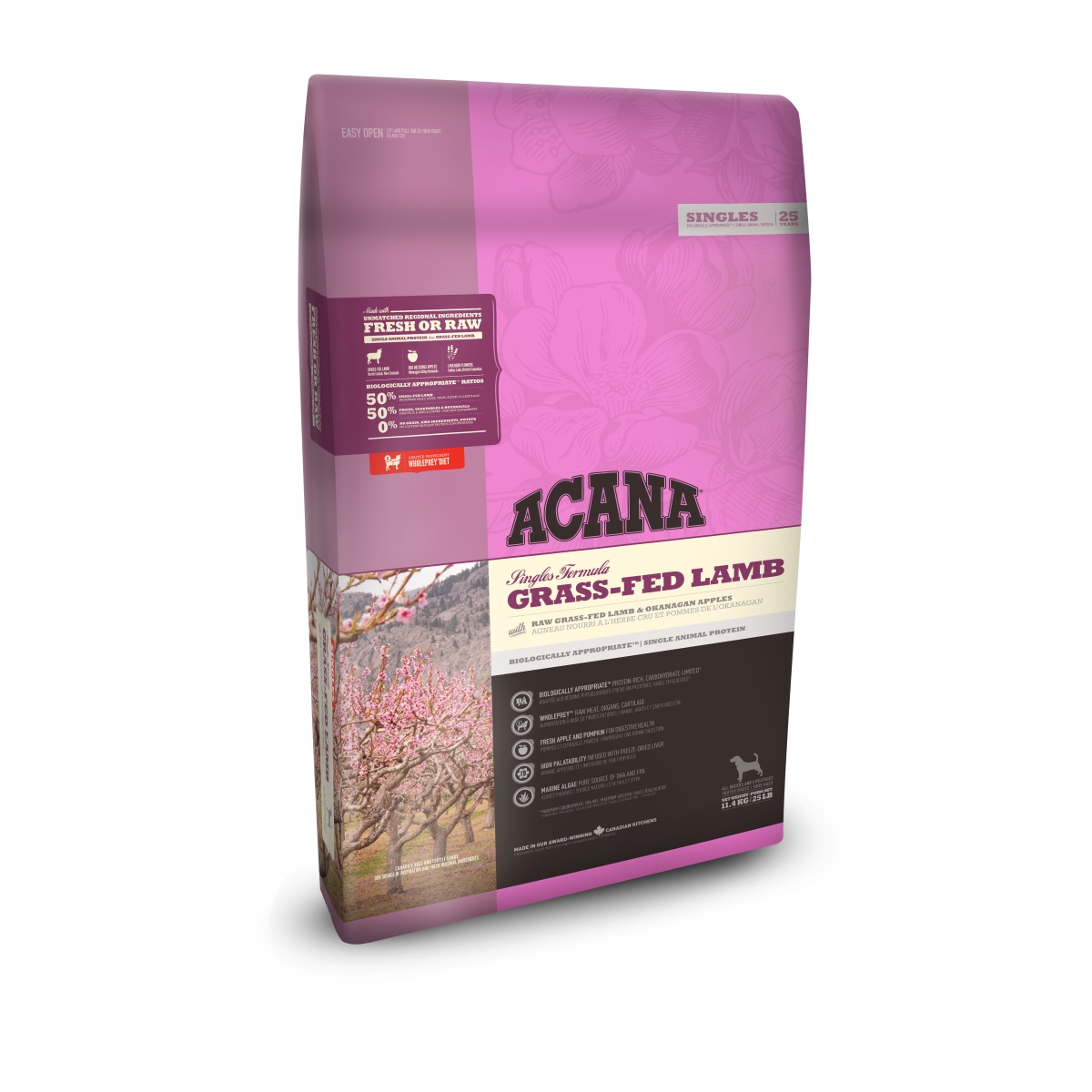 Acana grass-feed lamb sausas šunų maistas 11,4kg - 