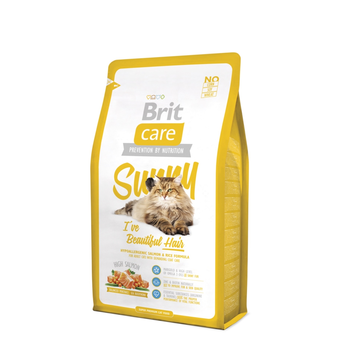 Brit Care sausas kačių maistas sunny lašiša/ryžiai 2kg   - 