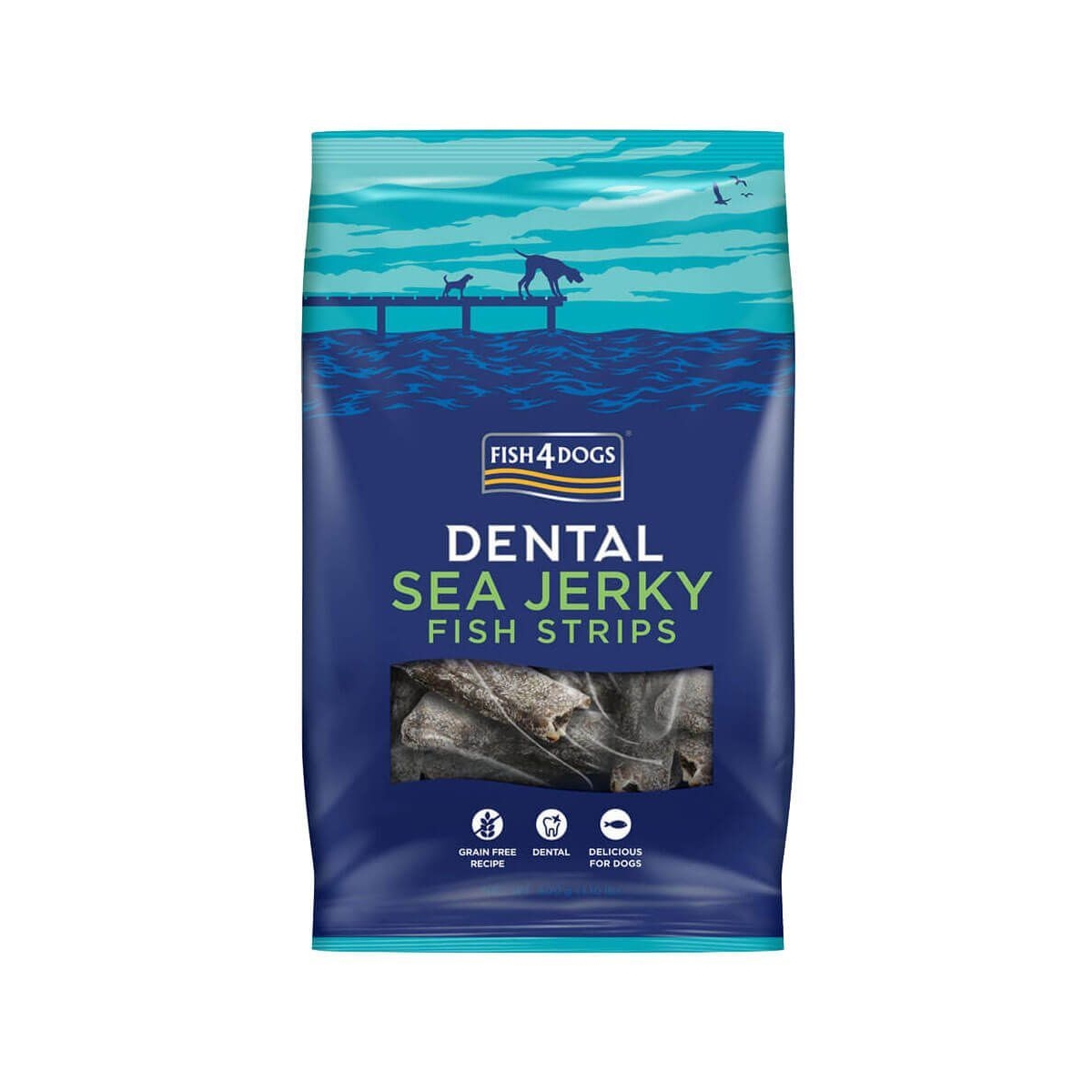 Fish4Dogs sea jerky skinny strips 100% natūralus skanėstas 100g