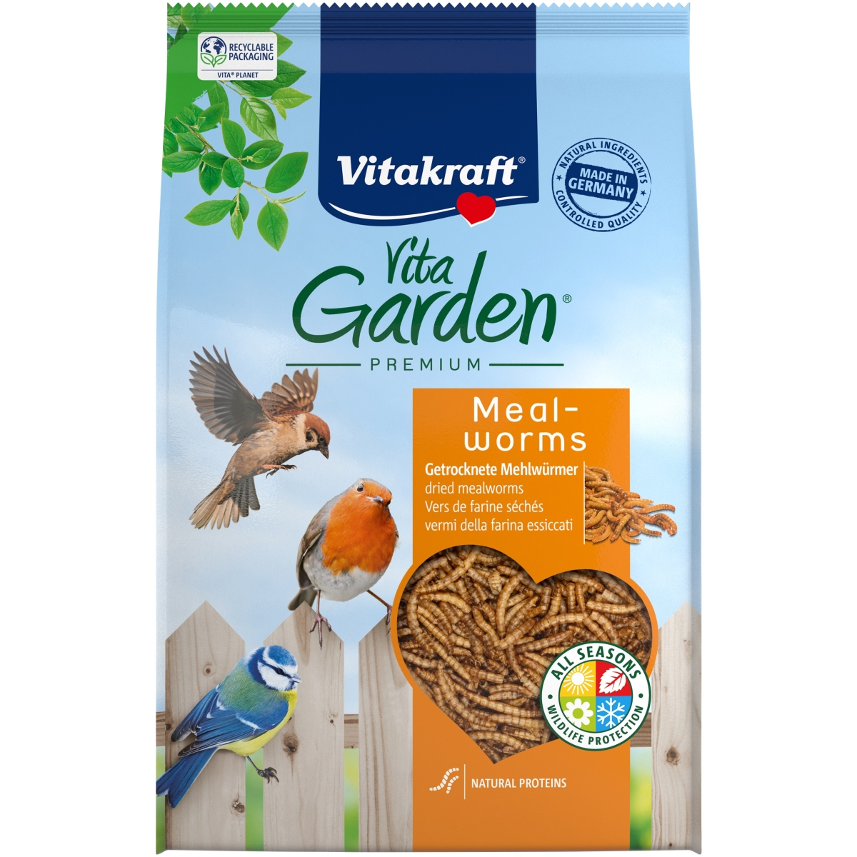 Vitakraft Vita Garden džiovinti miltiniai kirminai, 200 g - 