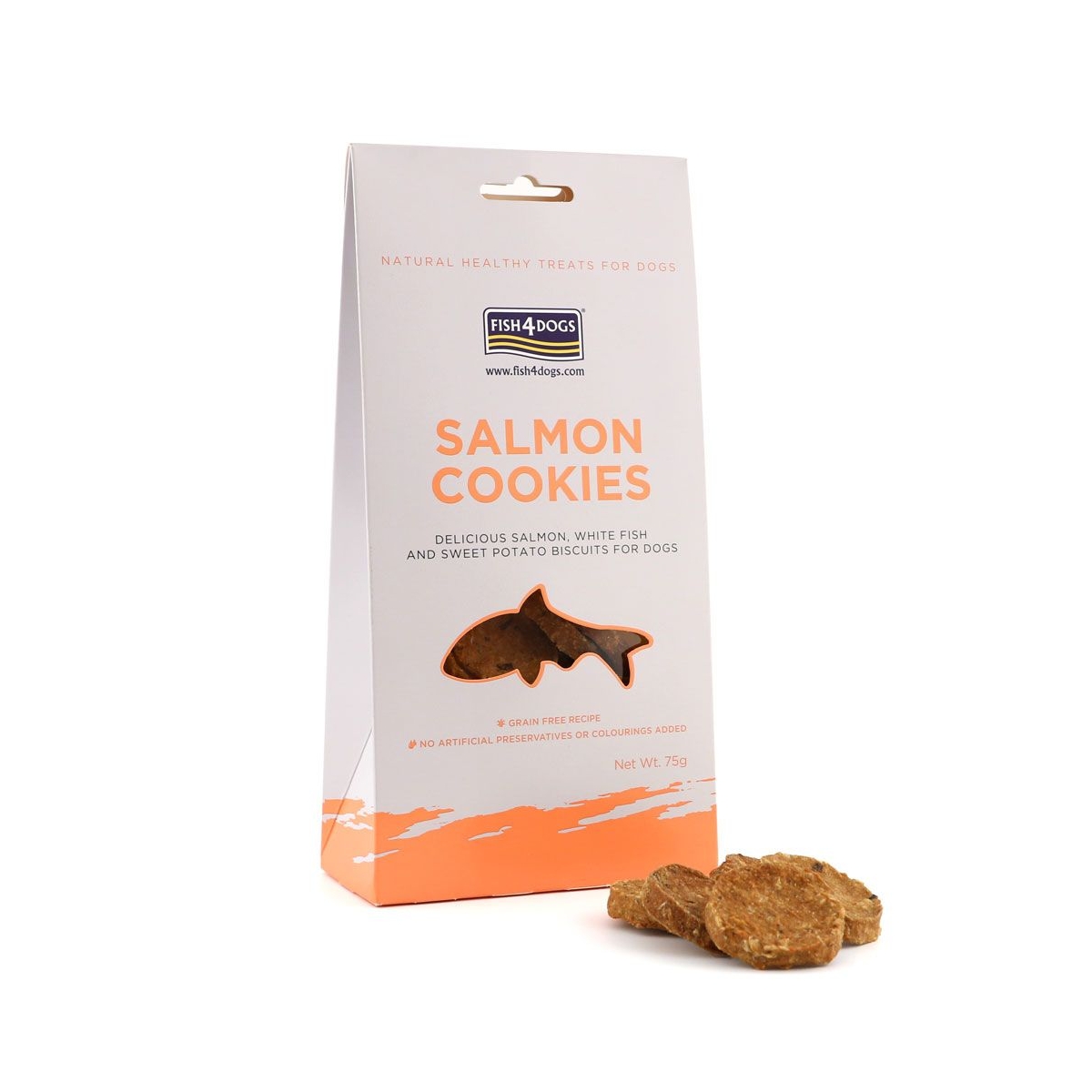 Fish4Dogs Salmon Cookies sausainiai šunims, 75 g - 