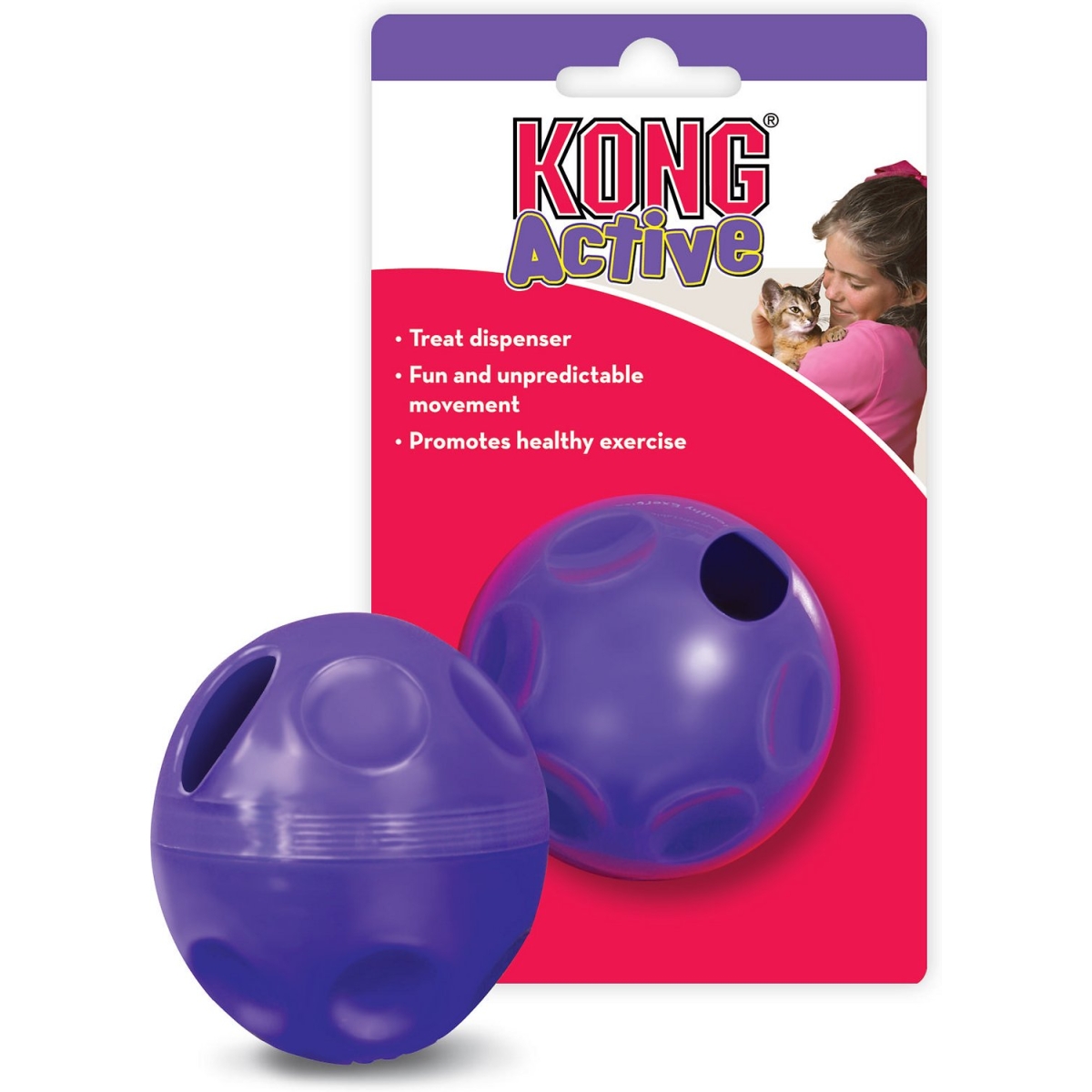 KONG Active Treat interaktyvus žaislas katėms, 8x7 cm -  1