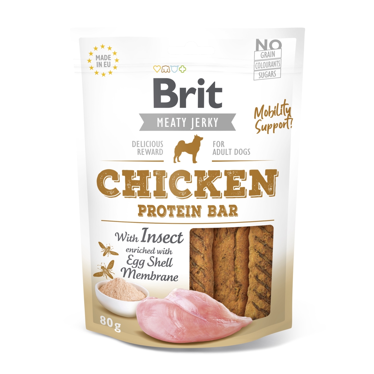 Brit Jerky Chicken protein bar skanėstas 80 g -  1