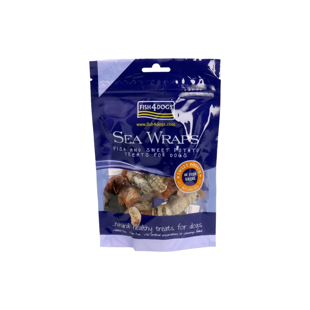 Fish4Dogs sea wraps sweet potato skanėstas 100 g - 